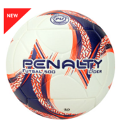 Мяч футзал. PENALTY BOLA FUTSAL LIDER XXIII, р.4, PU, термосшивка, бел-фиолет-оранж 01659