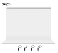 PULUZ Фон для фото 300 см x 200 см, белый qxODhSwUga9eYJSPVcdrh2