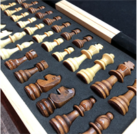 Шахматы деревянные магнитные профессиональные для детей. 29х29 0282230