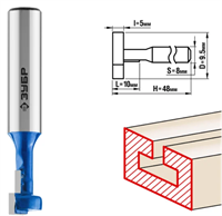 Пазовая Т-образная фреза ЗУБР Профессионал №1, 9.5х10 мм 28749-9.5-48 0283095275