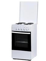 Электрическая плита Flama AE 1409 W, эмаль, металлическая крышка, белый rJp23IG-i7Jp1gaGG8erK2