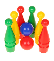 Боулинг цветной: 6 кеглей, 2 шара, в сетке 026116