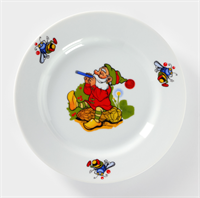 Тарелка фарфоровая «Лесовичок», d=20 см, рисунок микс, цвет белый 0283095746