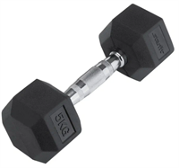 Гантель обрезиненная 5 кг, черная 027722