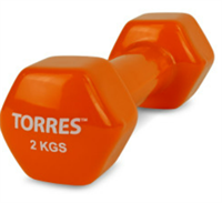 Гантель TORRES 2кг (винил) 02455