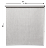 Штора рулонная блэкаут 200x190 см светло-серая 0282551