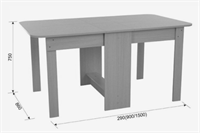 Стол-книжка раскладной, 1500 х 860 х 750, дуб сонома 0283095393