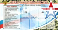 Стенд Участники СВО- лента времени, размер 1700 х 1000, пластик 3мм с карманами А4-8шт. 2557