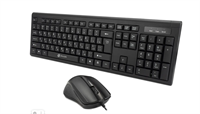 Комплект (клавиатура+мышь) Oklick 600M, USB, проводной, черный 028309143