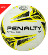 Мяч футзал. PENALTY BOLA FUTSAL RX 500 XXIII, р.4, PU, термосшивка, бел--желт-черный 01661