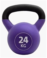 Гиря 24 кг чугунная обрезиненная для спорта и фитнеса 0281369