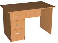 Стол письменный с 3 -мя выкатными ящиками 0282904