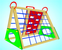 Спортивный комплекс с альпийской стенкой и лазом 02829583