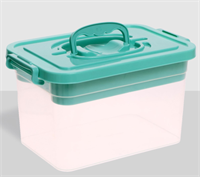 Контейнер для хранения с крышкой и вкладышем 6,5 л, цвет пыльно-голубой 0283096205