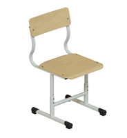 Стул школьный на круглом металлокаркасе цветной (крашеная фанера) 0283095693