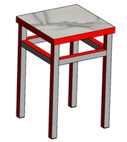 Табурет МДФ пластик 300х300х450 0281481