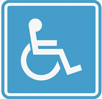 Пиктограмма тактильная Доступность для инвалидов в креслах-колясках, монохром 02830884