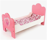 Кроватка для куклы деревянная 0280310