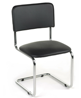 Стул  «Сильвия» Хром , Черный  кз, пр-во Беларусь 02279