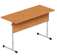 Стол ученический двухместный регулируемый на круглом металлокаркасе (16 мм.) 0283095852