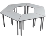 КОМПЛЕКТ СТОЛОВ ТРАПЕЦИЯ РЕГУЛИРУЕМЫЙ 4-6 г.р. 0283095931