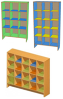 ШКАФ ДЛЯ ГОРШКОВ СТАНДАРТ (размер ячейки 250*250*250) 7 00440