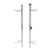 Стойки пристенные универсальные алюминиевые 80х80 с механической лебедкой натяжения сетки ОС-14687