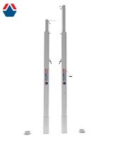 Стойки профессиональные телескопические волейбольные алюминиевые 100х120 со скрытым механизмом натяж ОС-15354