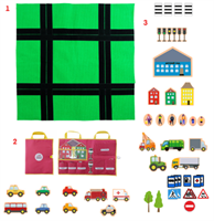 Коврик «Дорожное движение» (со съемными элементами домов, светофоров, транспорта и людей) 0282609