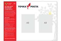 Точка роста стенд с 2 карманами А3 размер 1200х900 пластик 5 мм 0282583