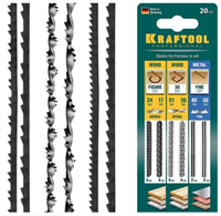 Набор полотен 20 шт для лобзика KRAFTOOL 02830963416