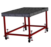 ПРЕСТИЖ: мобильный сварочный стол 1000х700 на колёсах с обвязкой опорных ног 02830962927