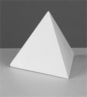 Геометрическая фигура ПИРАМИДА правильная, 15 см (гипсовая) 02829219