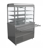 Стол охлаждаемый с витриной Лира-Профи СОЭП-В/ЛП-02 R290 ((1120х705(1030)х1700(1720) мм, нерж.сталь. 220В) 0282004