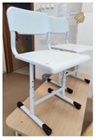 Стул ученический нерегулируемый с закруглёнными углами, сиденье спинка пластик. 027830