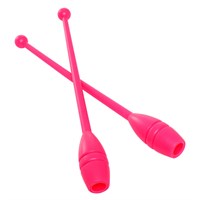 Булавы для худ. гимнастики, арт.У906, длина 45 см, d 5см, пластик, в комплекте 2шт., розовый У906
