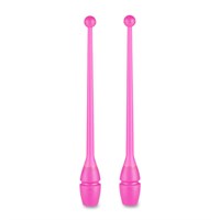 Булавы для худ. гимнастики INDIGO, IN017-P, 36 см, пластик, каучук, в компл. 2шт, розовый IN017-P