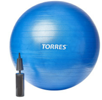Мяч гимнастический TORRES с насосом (d. 65 см) 025719