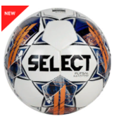 Мяч футзал. SELECT Futsal Master Grain V22, р.4, Basic, 32п, ПУ, руч.сш, бел-син-ор 01664
