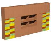 Шкафная группа на регулируемых опорах 5400*500*3000 0282111