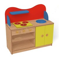 Игровая кухня «Малютка», 850×350×810 мм, цвет бежевый / красный / жёлтый 02829122