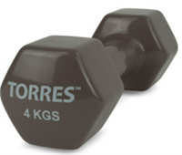 Гантель TORRES 4 кг (винил) 02457