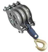 Полиспаст-блок «Биг-3+» (3 ролика, Ø 74/65мм + крюк 5 кН с вертлюгом) 0282064