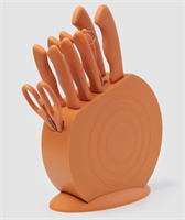 Набор ножей кухонных на подставке, 8 ножей, ножеточка, ножницы 0283095234