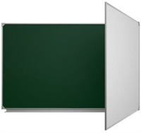 Двухэлементная(П) магнитная эмалированная школьная доска 2250х1000 комбинированная(мел\маркер) 02829455