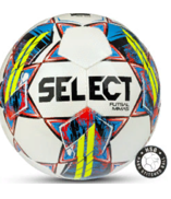 Мяч футзал. SELECT Futsal Mimas, р.4, BASIC, 32 пан, гл.ПУ, руч.сш, бел-сине-красный 01665