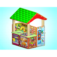 Кухня двухсторонняя с крышей 02830354