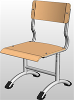 Стул ученический нерегулируемый по высоте на круглой трубе 02830962811