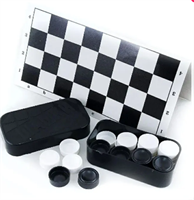 Шашки пластик и шахматная доска картон Leomik 31 х 31 см 0280149