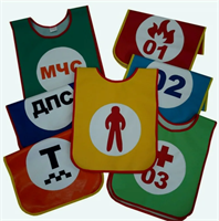 Комплект жилеток с тематическими картинками для изучения ПДД 026127